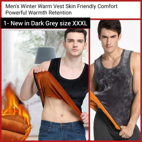 Brand new dark grey XXXL sized winter thermal vest insulated warm tank - Picture 1 of 7